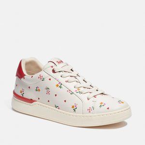 Coach Clip Low Top Sneaker Heart Petal Print 8.5